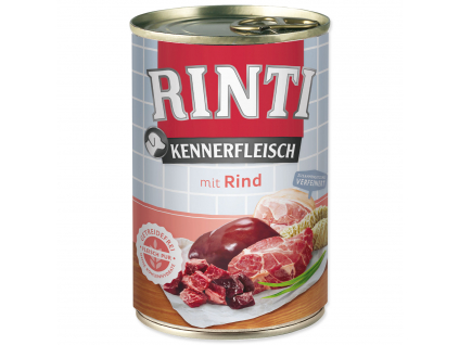 Konzerva RINTI Kennerfleisch hovězí 400 g z kategorie Chovatelské potřeby a krmiva pro psy > Krmiva pro psy > Konzervy pro psy