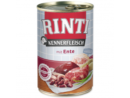 Konzerva RINTI Kennerfleisch kachní srdce 400 g z kategorie Chovatelské potřeby a krmiva pro psy > Krmiva pro psy > Konzervy pro psy