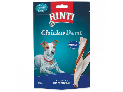 Pochoutka RINTI Extra Chicko Dent Medium kachna 150 g z kategorie Chovatelské potřeby a krmiva pro psy > Pamlsky pro psy > Žvýkací pamlsky pro psy