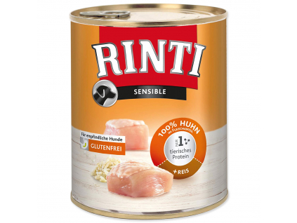 Konzerva RINTI Sensible kuře + rýže 800 g z kategorie Chovatelské potřeby a krmiva pro psy > Krmiva pro psy > Konzervy pro psy