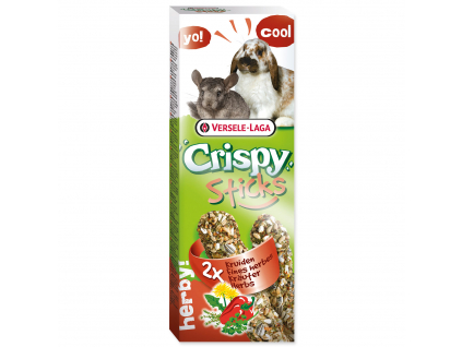 Tyčinky VERSELE-LAGA Crispy s bylinami pro králíky a činčily 110 g z kategorie Chovatelské potřeby a krmiva pro hlodavce a malá zvířata > Pamlsky pro hlodavce