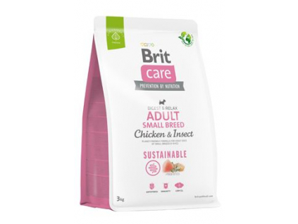 Brit Care Dog Sustainable Adult Small Breed 3kg z kategorie Chovatelské potřeby a krmiva pro psy > Krmiva pro psy > Granule pro psy