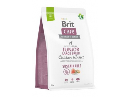 Brit Care Dog Sustainable Junior Large Breed 3kg z kategorie Chovatelské potřeby a krmiva pro psy > Krmiva pro psy > Granule pro psy