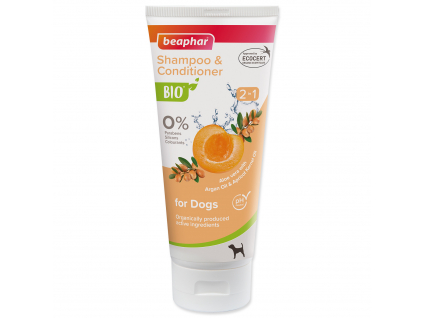 BEAPHAR BIO Šampon s kondicionérem 2v1 200 ml z kategorie Chovatelské potřeby a krmiva pro psy > Hygiena a kosmetika psa > Šampóny a spreje pro psy