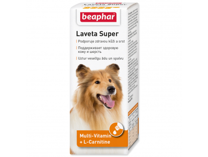 BEAPHAR Laveta Super kapky vyživující srst 50 ml z kategorie Chovatelské potřeby a krmiva pro psy > Vitamíny a léčiva pro psy > Kůže a srst psů