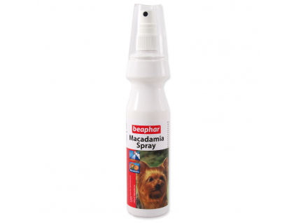 BEAPHAR Macadamia sprej vyživující srst 150 ml z kategorie Chovatelské potřeby a krmiva pro psy > Hygiena a kosmetika psa > Šampóny a spreje pro psy