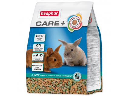 BEAPHAR CARE+ Junior králík 1,5 kg z kategorie Chovatelské potřeby a krmiva pro hlodavce a malá zvířata > Krmiva pro hlodavce a malá zvířata