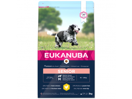 EUKANUBA Senior Medium Breed 3 kg z kategorie Chovatelské potřeby a krmiva pro psy > Krmiva pro psy > Granule pro psy
