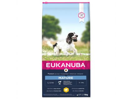 EUKANUBA Mature Medium Breed 15 kg z kategorie Chovatelské potřeby a krmiva pro psy > Krmiva pro psy > Granule pro psy