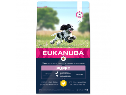 EUKANUBA Puppy Medium Breed 3 kg z kategorie Chovatelské potřeby a krmiva pro psy > Krmiva pro psy > Granule pro psy