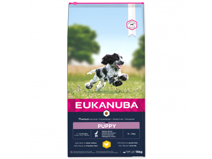 EUKANUBA Puppy Medium Breed 15 kg z kategorie Chovatelské potřeby a krmiva pro psy > Krmiva pro psy > Granule pro psy