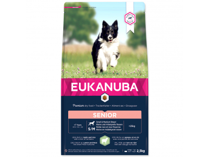 EUKANUBA Senior Small & Medium Breed Lamb 2,5 kg z kategorie Chovatelské potřeby a krmiva pro psy > Krmiva pro psy > Granule pro psy