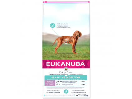 EUKANUBA Daily Care Puppy Sensitive Digestion 12 kg z kategorie Chovatelské potřeby a krmiva pro psy > Krmiva pro psy > Granule pro psy