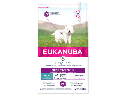 EUKANUBA Daily Care Sensitive Skin 2,3 kg z kategorie Chovatelské potřeby a krmiva pro psy > Krmiva pro psy > Granule pro psy