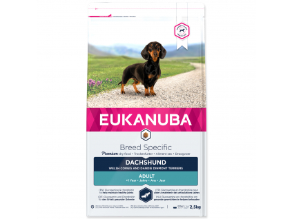 EUKANUBA Dachshund Jezevčík 2,5 kg z kategorie Chovatelské potřeby a krmiva pro psy > Krmiva pro psy > Granule pro psy