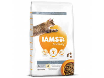 IAMS Cat Adult Indoor Chicken 10 kg z kategorie Chovatelské potřeby a krmiva pro kočky > Krmivo a pamlsky pro kočky > Granule pro kočky