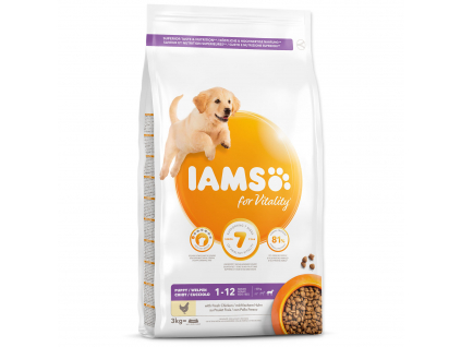 IAMS Dog Puppy Large Chicken 3 kg z kategorie Chovatelské potřeby a krmiva pro psy > Krmiva pro psy > Granule pro psy