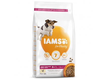 IAMS Dog Senior Small & Medium Chicken 3 kg z kategorie Chovatelské potřeby a krmiva pro psy > Krmiva pro psy > Granule pro psy