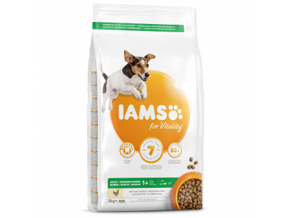 IAMS Dog Adult Small & Medium Chicken 3 kg z kategorie Chovatelské potřeby a krmiva pro psy > Krmiva pro psy > Granule pro psy