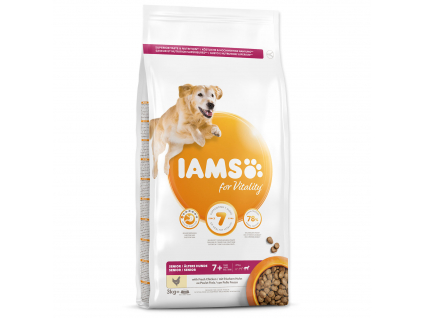 IAMS Dog Senior Large Chicken 3 kg z kategorie Chovatelské potřeby a krmiva pro psy > Krmiva pro psy > Granule pro psy