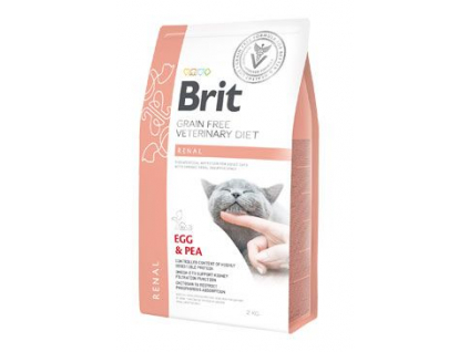 Brit VD Cat GF Renal 2kg z kategorie Chovatelské potřeby a krmiva pro kočky > Krmivo a pamlsky pro kočky > Veterinární diety pro kočky