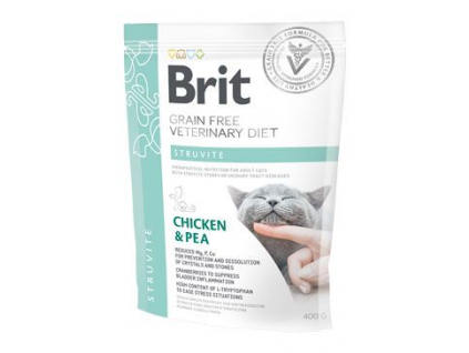 Brit VD Cat GF Struvite 400g z kategorie Chovatelské potřeby a krmiva pro kočky > Krmivo a pamlsky pro kočky > Veterinární diety pro kočky
