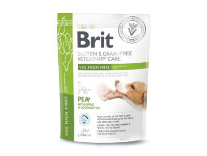 Brit VD Dog GF Veg High Fibre 400g z kategorie Chovatelské potřeby a krmiva pro psy > Krmiva pro psy > Veterinární diety pro psy