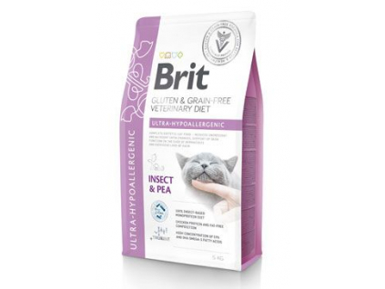 Brit VD Cat GF Ultra-hypoallergenic 5kg z kategorie Chovatelské potřeby a krmiva pro kočky > Krmivo a pamlsky pro kočky > Veterinární diety pro kočky