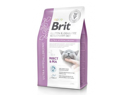 Brit VD Cat GF Ultra-hypoallergenic 2kg z kategorie Chovatelské potřeby a krmiva pro kočky > Krmivo a pamlsky pro kočky > Veterinární diety pro kočky