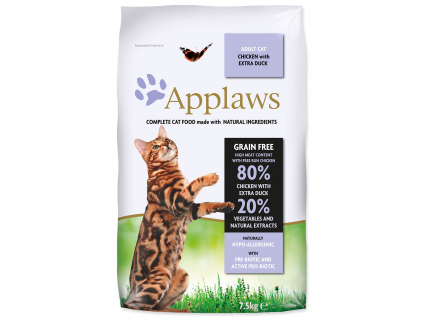 APPLAWS Dry Cat Chicken with Duck 7,5 kg z kategorie Chovatelské potřeby a krmiva pro kočky > Krmivo a pamlsky pro kočky > Granule pro kočky