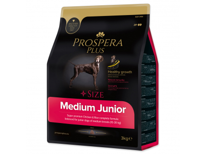 PROSPERA Plus Medium Junior 3 kg z kategorie Chovatelské potřeby a krmiva pro psy > Krmiva pro psy > Granule pro psy