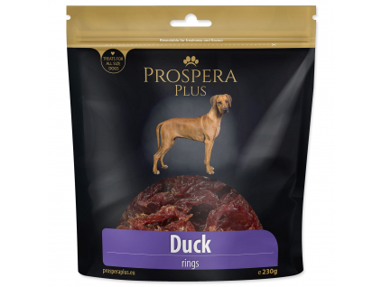 Pochoutka PROSPERA Plus kachní kroužky 230 g z kategorie Chovatelské potřeby a krmiva pro psy > Pamlsky pro psy > Sušená masíčka pro psy