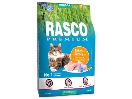 52779 1 rasco premium cat kibbles indoor turkey chicori root 2 kg z kategorie chovatelske potreby a krmiva pro kocky krmivo a pamlsky pro kocky granule pro kocky