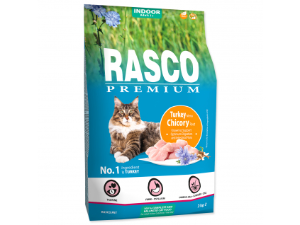 RASCO Premium Cat Kibbles Indoor, Turkey, Chicori Root 2 kg z kategorie Chovatelské potřeby a krmiva pro kočky > Krmivo a pamlsky pro kočky > Granule pro kočky