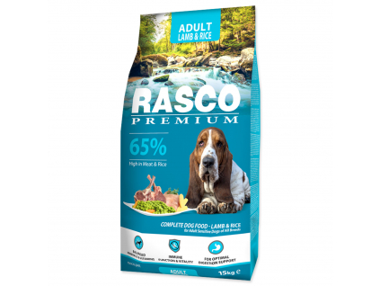 RASCO Premium Adult Lamb & Rice 15 kg z kategorie Chovatelské potřeby a krmiva pro psy > Krmiva pro psy > Granule pro psy