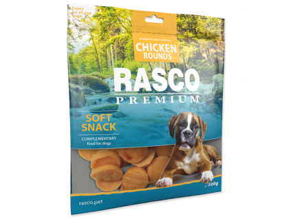 Pochoutka RASCO Premium kolečka z kuřecího masa 500 g z kategorie Chovatelské potřeby a krmiva pro psy > Pamlsky pro psy > Sušená masíčka pro psy