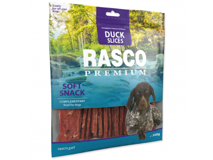 Pochoutka RASCO Premium plátky kachního masa 500 g z kategorie Chovatelské potřeby a krmiva pro psy > Pamlsky pro psy > Sušená masíčka pro psy