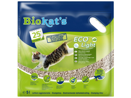Biokats ECO Light podestýlka 5 L z kategorie Chovatelské potřeby a krmiva pro kočky > Toalety, steliva pro kočky > Steliva kočkolity pro kočky