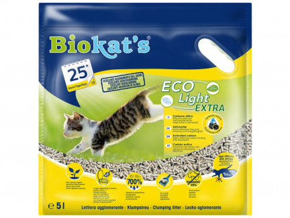 Biokats ECO Light EXTRA podestýlka 5 L z kategorie Chovatelské potřeby a krmiva pro kočky > Toalety, steliva pro kočky > Steliva kočkolity pro kočky