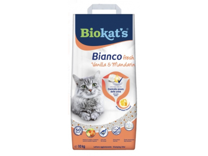 Biokats Bianco Fresh vanilka a mandarinka podestýlka 10kg z kategorie Chovatelské potřeby a krmiva pro kočky > Toalety, steliva pro kočky > Steliva kočkolity pro kočky