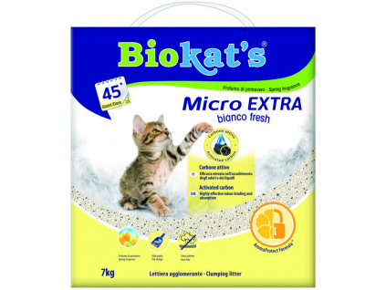 Biokats Micro EXTRA bianco fresh podestýlka 7 kg z kategorie Chovatelské potřeby a krmiva pro kočky > Toalety, steliva pro kočky > Steliva kočkolity pro kočky