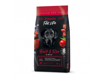 Fitmin Dog For Life Beef & Rice 12 kg z kategorie Chovatelské potřeby a krmiva pro psy > Krmiva pro psy > Granule pro psy