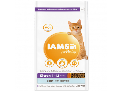 IAMS Cat Kitten Ocean Fish 2 kg z kategorie Chovatelské potřeby a krmiva pro kočky > Krmivo a pamlsky pro kočky > Granule pro kočky