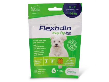 Vetoquinol Flexadin Young Dog Mini žvýkací 60 tbl 1