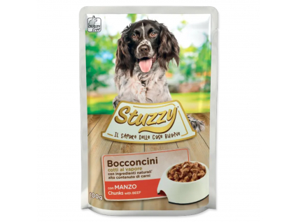 Kapsička STUZZY Dog hovězí 100 g z kategorie Chovatelské potřeby a krmiva pro psy > Krmiva pro psy > Kapsičky pro psy