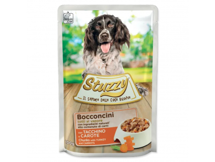 Kapsička STUZZY Dog krůtí + mrkev 100 g z kategorie Chovatelské potřeby a krmiva pro psy > Krmiva pro psy > Kapsičky pro psy