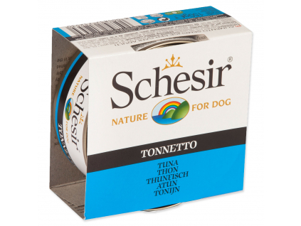 Konzerva SCHESIR Dog tuňák v želé 150 g z kategorie Chovatelské potřeby a krmiva pro psy > Krmiva pro psy > Konzervy pro psy