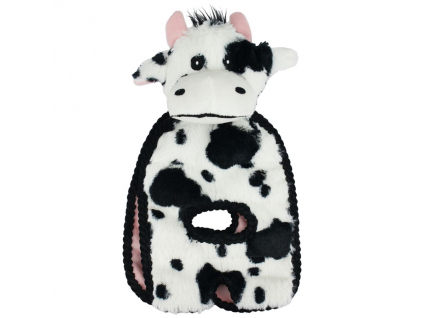 Hračka Multipet Squeaker Mat Tug kráva plyš 35,5 cm z kategorie Chovatelské potřeby a krmiva pro psy > Hračky pro psy > Plyšové hračky pro psy