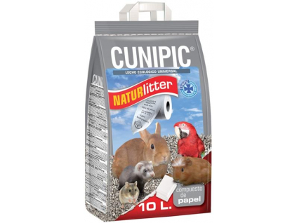 Podestýlka Naturlitter paper Cunipic 10 l z kategorie Chovatelské potřeby a krmiva pro hlodavce a malá zvířata > Podestýlky a steliva pro hlodavce