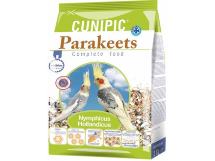 Cunipic Parakeets - Korela 3 kg z kategorie Chovatelské potřeby pro ptáky a papoušky > Krmivo pro papoušky
